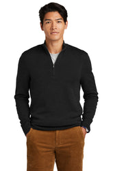 Brooks Brothers  Washable Merino Birdseye 1/4-Zip Sweater BB18412